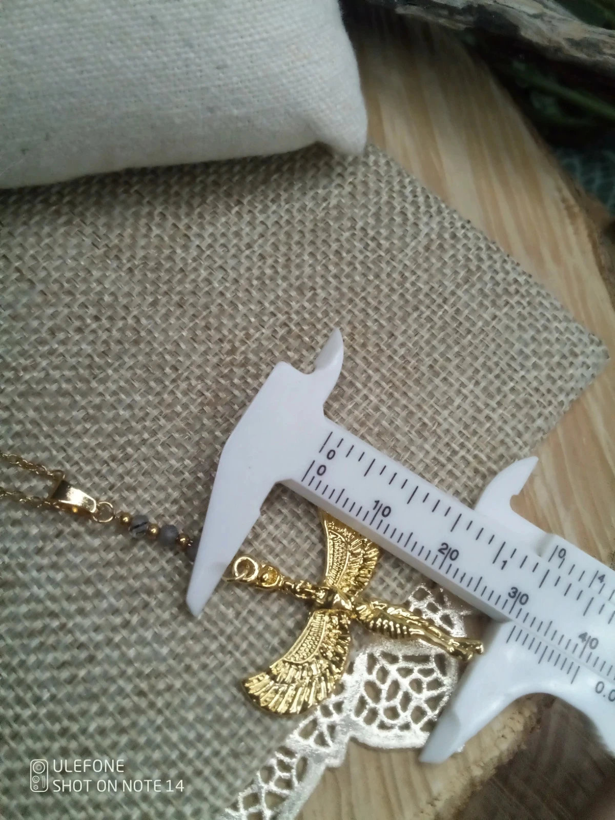 Collier déesse égyptienne ailée avec pierres de Labradorite – photo 2